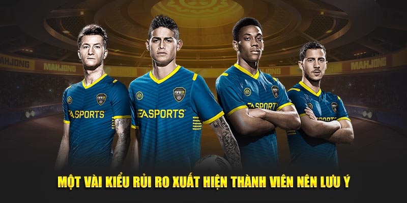 Một vài kiểu rủi ro xuất hiện thành viên nên lưu ý